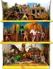 Cowboy und Indianer Spielfiguren Set - 39x30 cm Produktbild-Vorschau 2