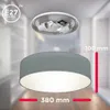 Lampa sufitowa tkanina szary tekstylny abażur salon lampa Podgląd zdjęcia produktu 5