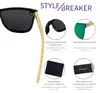 styleBREAKER Uni Monoglas Nerd Sonnenbrille mit Bambus Produktbild-Vorschau 6