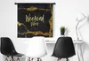 MuchoWow® Wandteppich Wandbehang Zitate - Wochenende - Gold Produktbild-Vorschau 3