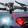 A collage of four close-up images showing different components of an electric bicycle. Produktbild-Vorschau