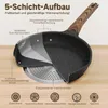 8-TLG Topfset Induktion mit Antihaftbeschichtung,Pfanne Produktbild-Vorschau 2