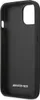 The back of a black iPhone 14 case with the AMG logo embossed on it. Produktbild-Vorschau