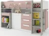 Halbhochbett Beau 90x200 mit Schreibtisch - altrosa Produktbild-Vorschau 1