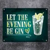 Gin Metallschild mit Alkohol Motiv und Spruch: Let the Produktbild-Vorschau 2