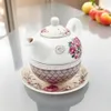 Porcelanowy Dzbanek 450ml z Filiżanką i Podstawką Elegancki Podgląd zdjęcia produktu 2