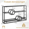 COSTWAY, scaffale a parete a 3 livelli per vino, porta Anteprima dell’immagine prodotto 3