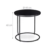 Relaxdays Beistelltisch mit Hocker, runder Couchtisch mit Produktbild-Vorschau 4