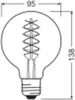 Osram Vintage 1906 LED E27 Globe Filament Gold 95mm 7W Produktbild-Vorschau 6