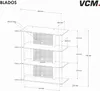 VCM Hifi Möbel | Rack Schrank Phono Regal | Alusäulen Produktbild-Vorschau 4