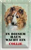 vianmo Blechschild 18x12 cm Hund in diesem Haus wacht ein Produktbild-Vorschau 1