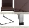 A collage of four images showing details of a chair, including the seat, stitching, frame, and feet, with accompanying German text descriptions. Produktbild-Vorschau