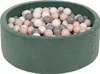 KiddyMoon Bällebad 90x30cm Velvet 200 Bälle ∅7cm Rund Produktbild-Vorschau 1