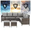 SVITA MADISON Polyrattan Lounge Gartenmöbel Rattan Set in Produktbild-Vorschau 3