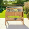tectake® Hochbeet aus Holz, mit Ablage und Frühbeet-Aufsatz Produktbild-Vorschau 4