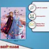 A product image featuring characters from Frozen, with dimensions and feature callouts. Produktbild-Vorschau