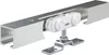A sliding door track system with a roller mechanism. Produktbild-Vorschau