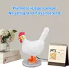 Huhn Lampe Lustig - Hühnerei Tischlampe aus Harz LED Henne Produktbild-Vorschau 3