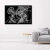 Leinwandbild dubai - stadtplan 90x60 cm Feeby grau wandbild Produktbild-Vorschau 2