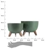 Súprava kvetináčov Rosa linea Eco wood green Náhľad obrázku produktu 3