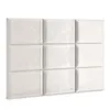 A wall of white upholstered square panels. Anteprima dell’immagine prodotto