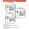 Diagrams showing wiring configurations for different thermostat models (GA, GB, GC) with accompanying notes. Produktbild-Vorschau