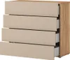 Kommode mit 4 Schubkästen in Eiche mit beige ISPARTA-83 Produktbild-Vorschau 4