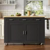 Carrello da cucina pieghevole con piano di lavoro, isola Anteprima dell’immagine prodotto 4