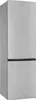 A silver refrigerator with a black handle strip. Produktbild-Vorschau