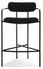 Barhocker SVEA, schwarz, Metall, Stoff, 51,5 cm breit, 86 Produktbild-Vorschau 2