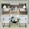 A split image showing two different arrangements of a patio furniture set, one with extended layouts and one space-saving. Anteprima dell’immagine prodotto