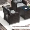 COSTWAY 3-tlg. Polyrattan Gartenmöbel Set, Sitzgruppe inkl. Produktbild-Vorschau 8