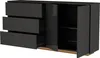 Komoda UnboxG, wysoki połysk, czarny, 160x35x76 cm, bez Podgląd zdjęcia produktu 9