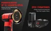 A cordless mini angle grinder and two batteries are shown with marketing text. Náhled obrázku produktu