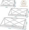 EUGAD Wandregal 3er Set, Industrial, mit Metallrahmen, Produktbild-Vorschau 3
