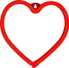 A red neon heart-shaped lamp is mounted on a white background. Voir les images du produit