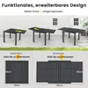 COSTWAY Gartentisch Alu 80/160x80cm ausziehbar, Esstisch Produktbild-Vorschau 5