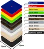 A stack of square plastic plates of varying colors and thicknesses, with a legend on the right indicating color and thickness. Produktbild-Vorschau
