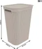 Rotho Brisen Wäschekorb, schwarz, 50 L Produktbild-Vorschau 7