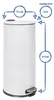 Harbor Housewares Runder Küchen-Treteimer aus Edelstahl – Produktbild-Vorschau 7