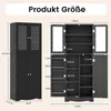 COSTWAY Küchenschrank mit Glastüren & Kippschutz, Produktbild-Vorschau 7