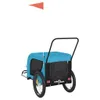 vidaXL Cani da Rimorchio per Biciclette Tessuto Oxford Blu Anteprima dell’immagine prodotto 7