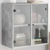 vidaXL Wandschrank mit Glastüren Betongrau 68x37x68,5 cm Produktbild-Vorschau 2
