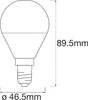 A technical drawing of an LED light bulb with dimensions indicated. Podgląd zdjęcia produktu