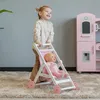 Bandits & Angels Puppenbuggy Lovely Pink-White aus Holz – Produktbild-Vorschau 2