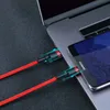 A red USB-C cable is shown connecting a smartphone to a laptop. Produktbild-Vorschau