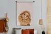 MuchoWow® Wandteppich Wandbehang Löwe - Kinder - Rosa Produktbild-Vorschau 4
