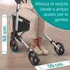 ELONEO rollator pieghevole e leggero con sedile, rollator Anteprima dell’immagine prodotto 4