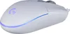 A white Logitech G203 gaming mouse with a blue LED accent light and a blue Logitech logo. Anteprima dell’immagine prodotto