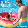 Schwimmring Donut pink - 110 cm - inkl. aufblasbare Produktbild-Vorschau 3